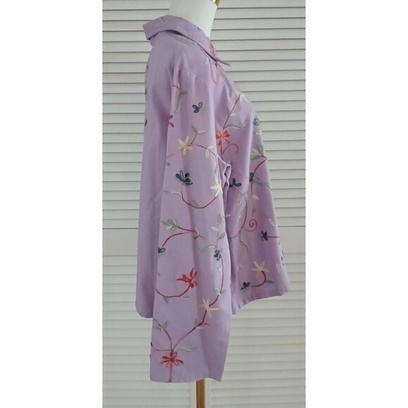 BEA Classics XL Floral Embroidered Long Sleeve Top 100% Cotton Country Cowgirl - Picture 6 of 12